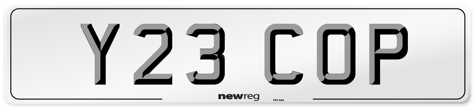 Y23 COP Number Plate from New Reg